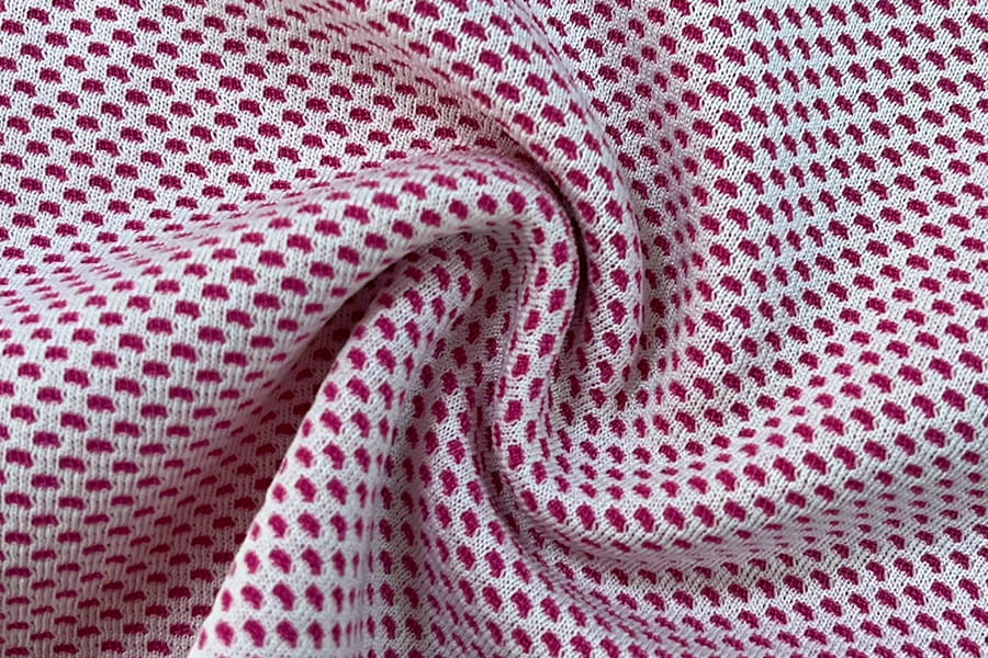 BCX-N0622: Polyester nylon full kall känsla tvåfärgad jacquard mesh honungskaka tyg